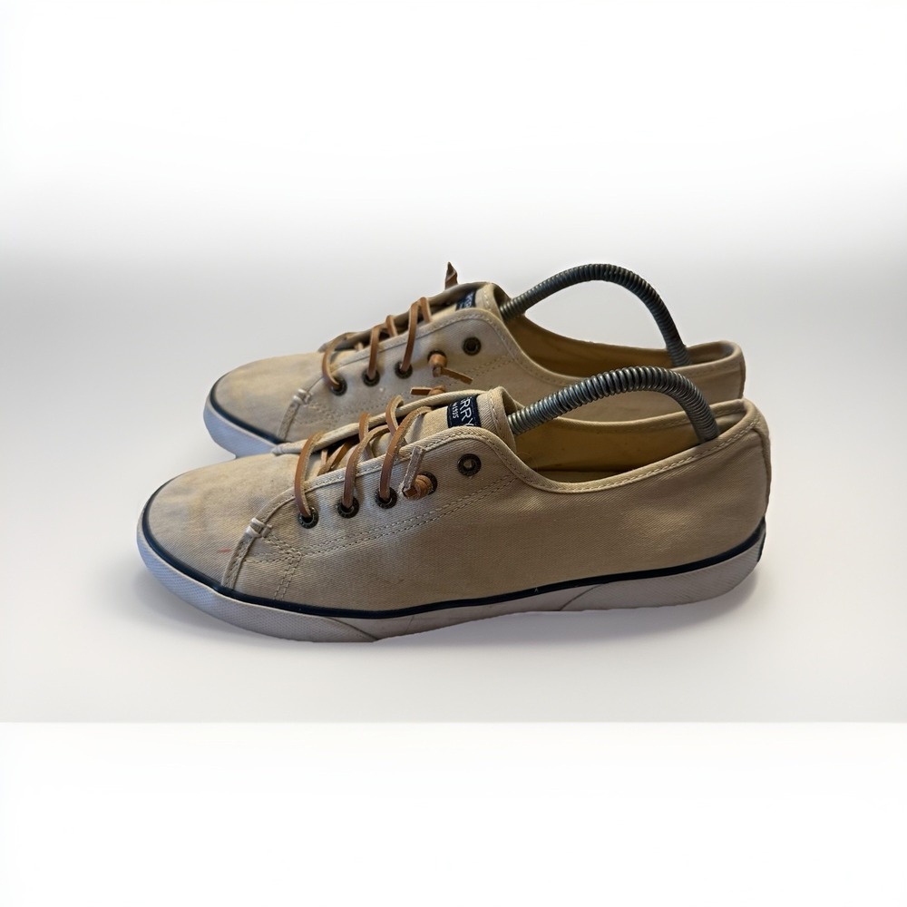 Sperry Top Sider  Womens Pier View Sneakers Beige Canvas STS81816 Sz 11   E80